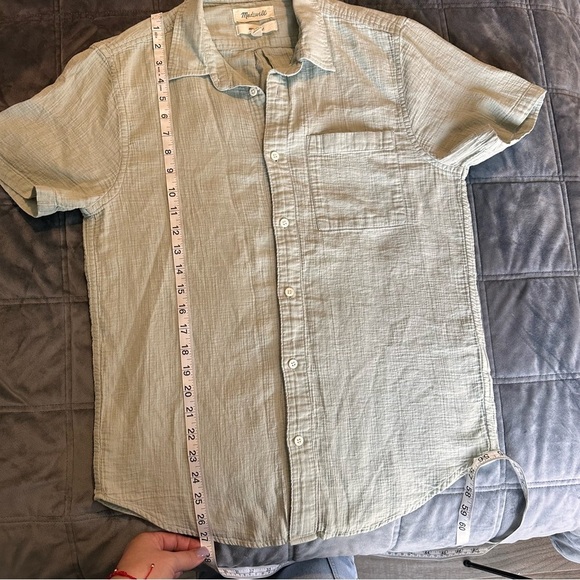 Madewell Green Casual Button Down Shirt - Picture 11 of 12